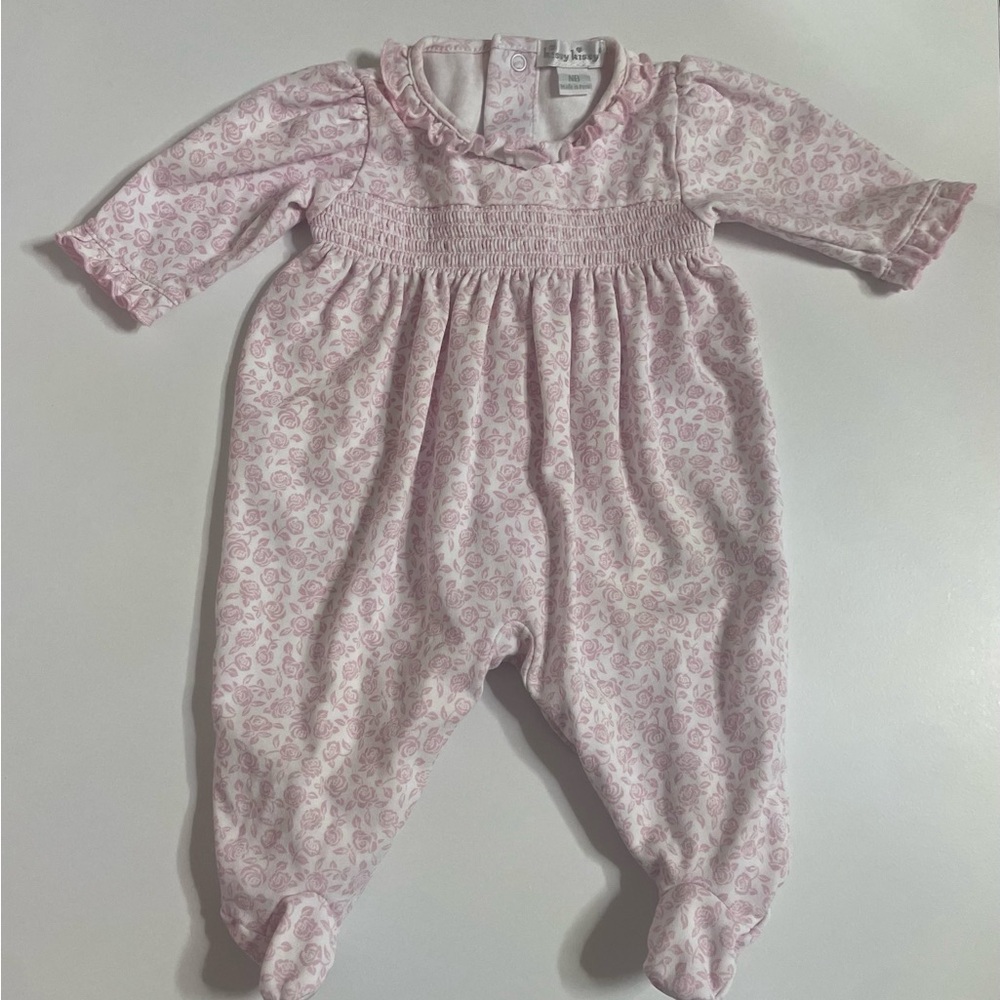 Kissy Kissy Pink Footie One Piece with Smocked Detail